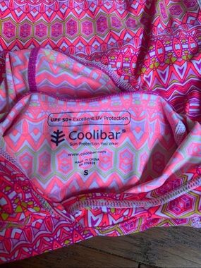 Coolibar Pink & Coral Geometric UPF 50+ One-Piece